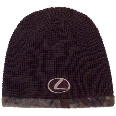 Reversible Color/Camo Knit Beanie