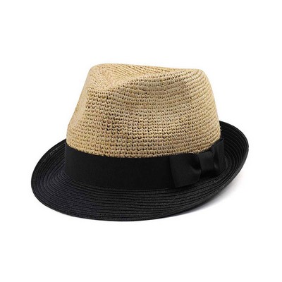 Infinity Selections Raffia Fedora Hat