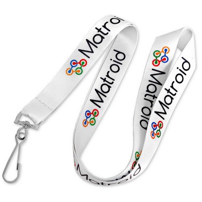 3/4" Wide Dye Sublimated Full Color Lanyard