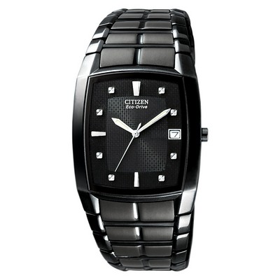 Citizen Men's 180 Collection Eco-Drive Black Anodized Stainless Steel Watch