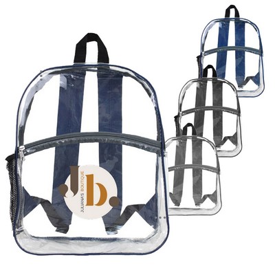 Clear Zipper Backpack (12"x14½"x4")