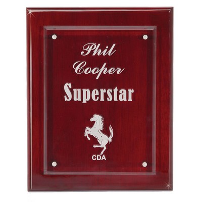 8" x 10" Floating Acrylic Magna Plaque Rosewood