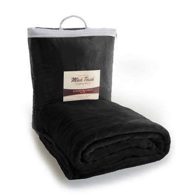 Cloud Mink Touch Throw Blanket - Black