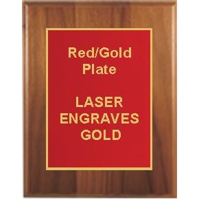 Cherry Plaque 7" x 9" - Red/Gold 5" x 7" Designer Plate