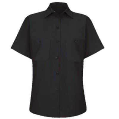 Red Kap™ Women's Short Sleeve Industrial Work Shirt - Black