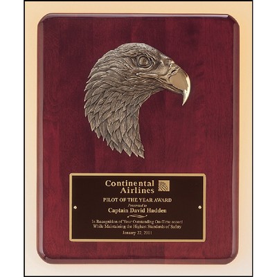 Antique Eagle Rosewood Piano Finish Plaque (10.5" x 13")