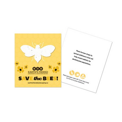 2-Sided Save The Bees Plantable Bee Card