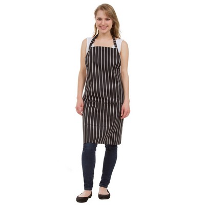 Classic Stripe Kitchen Apron, Chef Apron, Restaurant Apron, Full Length