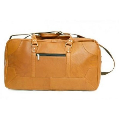 Ashlin® Designer Grady Mid Sized British Tan Duffel Bag w/Double Handle & Removable Shoulder Strap