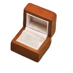 Classic Premium Brown Hardwood Earring Box