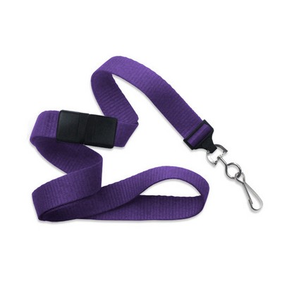 5/8" Blank Breakaway Lanyard w/Swivel Hook (Purple)