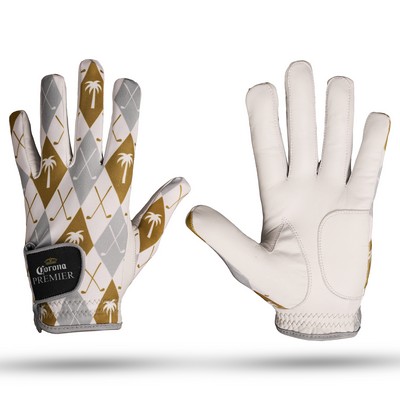 Sublimated Golf Gloves w/ Cabretta Leather Palm