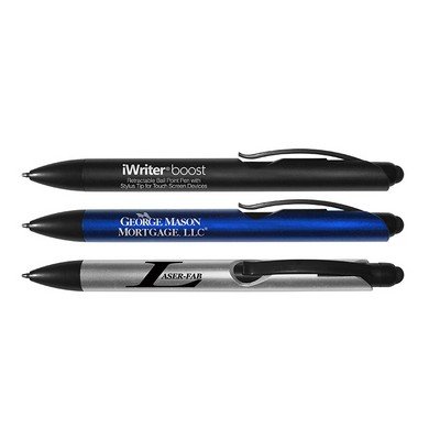 iWriter® Boost Stylus & Retractable Ballpoint Pen Combo