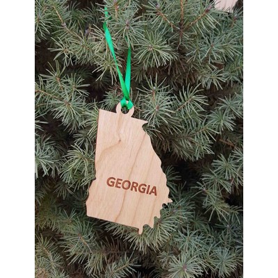 3.5" - Georgia Customizable Hardwood Ornaments