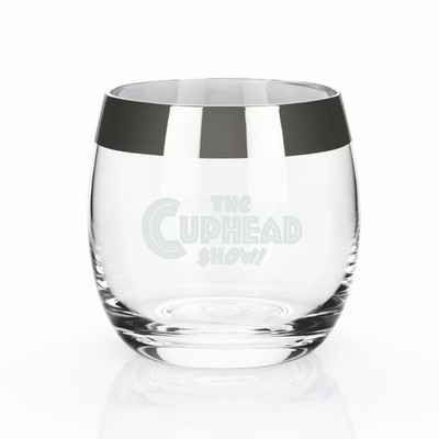 Chrome Rim Crystal Tumblers by Viski®