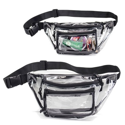 Clear Triple Zipper Fanny Pack