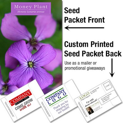 Money Plant Seed Packet / Mailable Seed Packet - Custom Printed Back