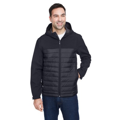 DRI DUCK Men's Pinnacle Puffer Body Softshell Hooded Jacket