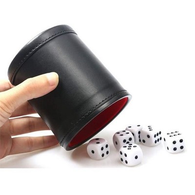 PU Leather Dice Cup Dice