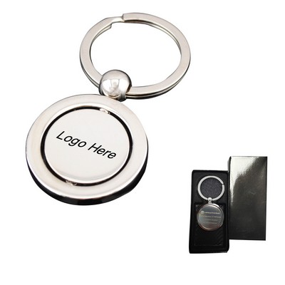 Fashion Various Metal Key Ring w/Inside Spins