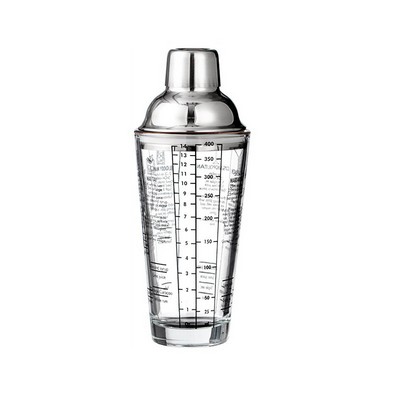 13.5 Oz. Glass Cocktail Shaker with Measurements