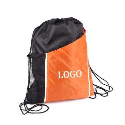 Polyester Sports Drawstring Backpack