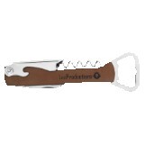 Dark Brown Leatherette Wine Bottle Opener