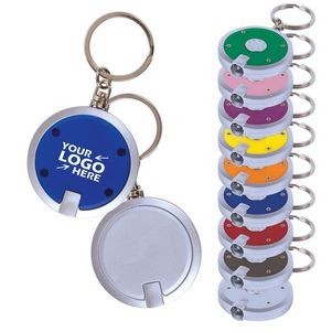 Round LED Flashlight Key Chain