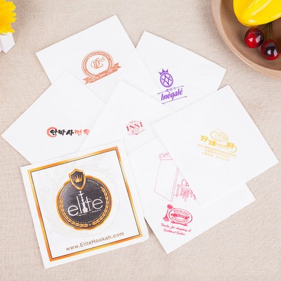 Full Color Imprint Disposable Beverage Napkin