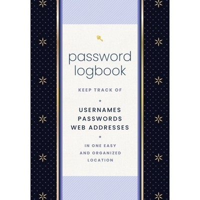 Password Logbook (Black & Gold) (Keep Track of Usernames, Passwords, Web Ad