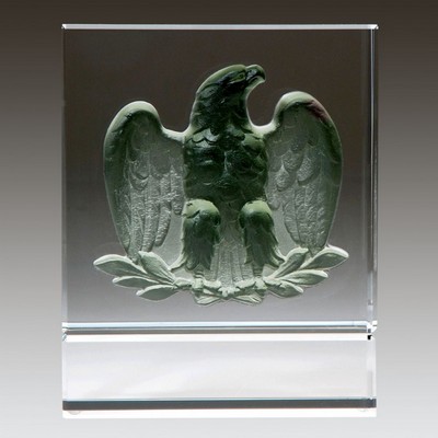 Majestic Eagle Crystal Award, Pewter, 6 7/8"H