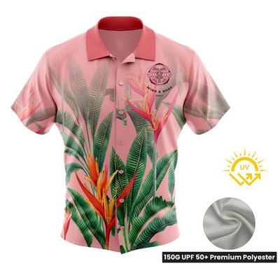 Unisex and Kids' Full Sublimation Hawaiian Shirt - UPF 50+ Premium Polyester