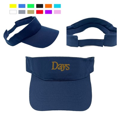 Embroidered Unisex Cotton Denim Sun Visor