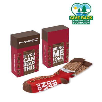 ACE Chocolate Themed Socks in Flip Top Box