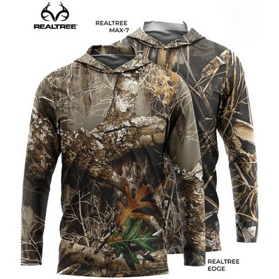 4.4 oz. Realtree® Men's Polyester Interlock Hooded T-Shirt