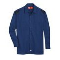 Dickie's® Men's Performance Long Sleeve Team Shirt - Cobalt Blue/Black