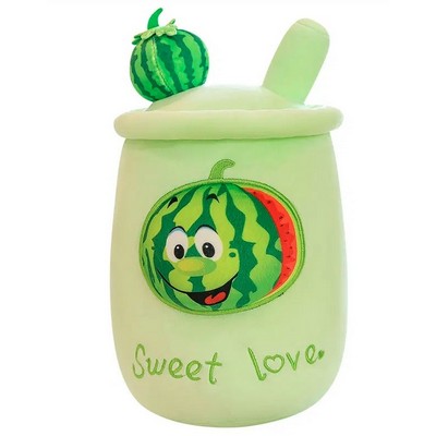 Fruit Cup Shape Plush Toy Pillow Decor