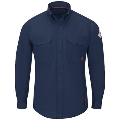 iQ Series® Men's Midweight Comfort Woven Shirt - Navy Blue