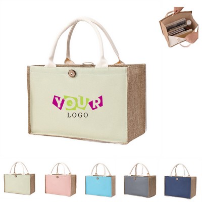 Jute Shopping Tote Bag