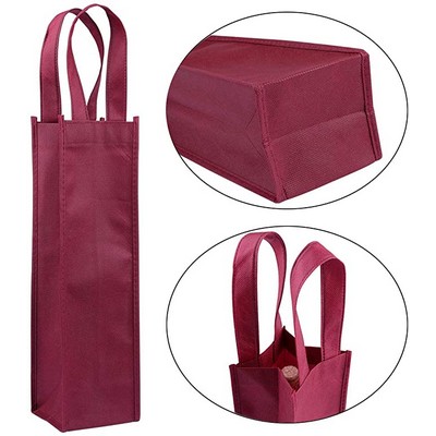 Non Woven Single Bottle Wine Tote Bag