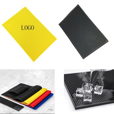 18''x 12'' Rectangle Soft Rubber Glassware/Bar Mat