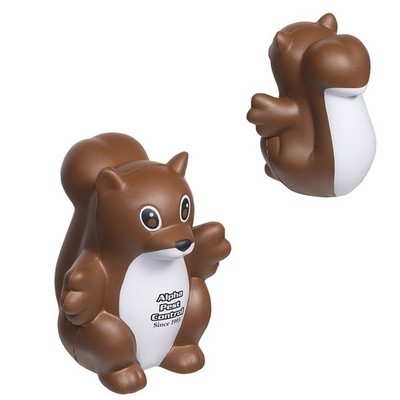 PU Brown and White Squirrel Shape Stress Ball