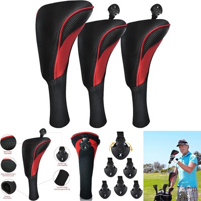 Mesh Golf Club Head Covers Set