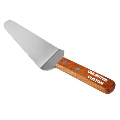 Wood Handle Stainless Steel Desserts Pizza Spatula Server