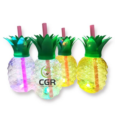 Pineapple Cup Plastic Decorations Tropical Hawaii Celebration for Fun and Festive Party D?cor