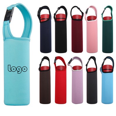 Insulated Bottle Sleeve With Carry Strap