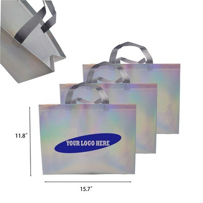 Non-woven Laser Glitter Stylish Present Shopping Bag