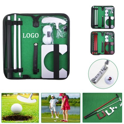 Portable Golf Putter Set Kit with Ball Hole Cup