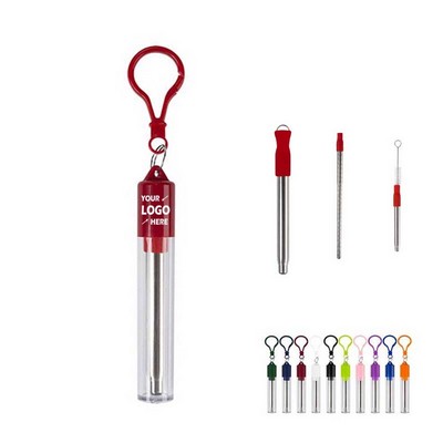 Stainless Steel Telescopic Straw Set