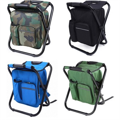 Foldable Fishing Stool Cooler Storage Backpack MOQ10